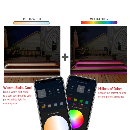 16.5ft Smart Outdoor Multi-White and Multicolor LED Light Strip - Image 3