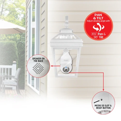 Smart Wifi 2K Bulb Socket Auto Tracking Pan Tilt White Camera - Image 4