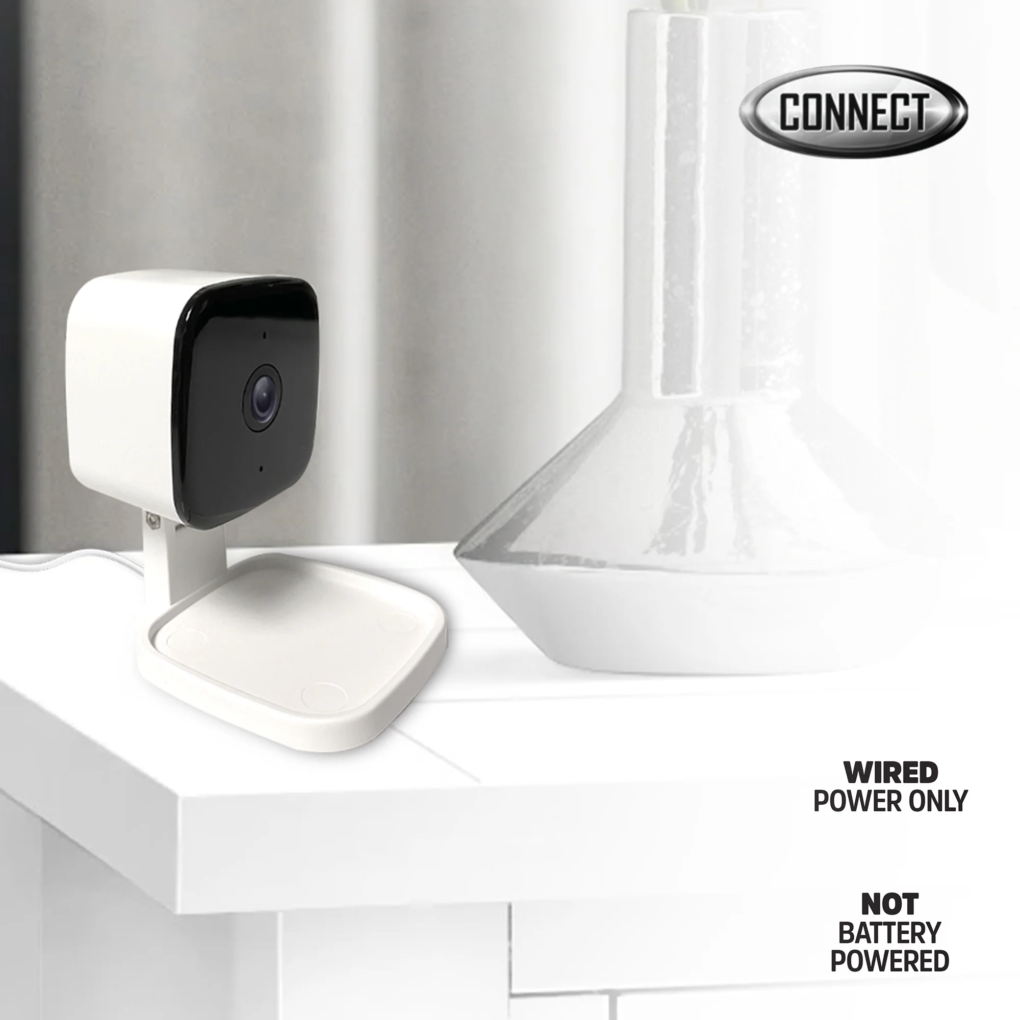 Smart 2.4Ghz QHD Wired Security Indoor Black Camera - Image 6