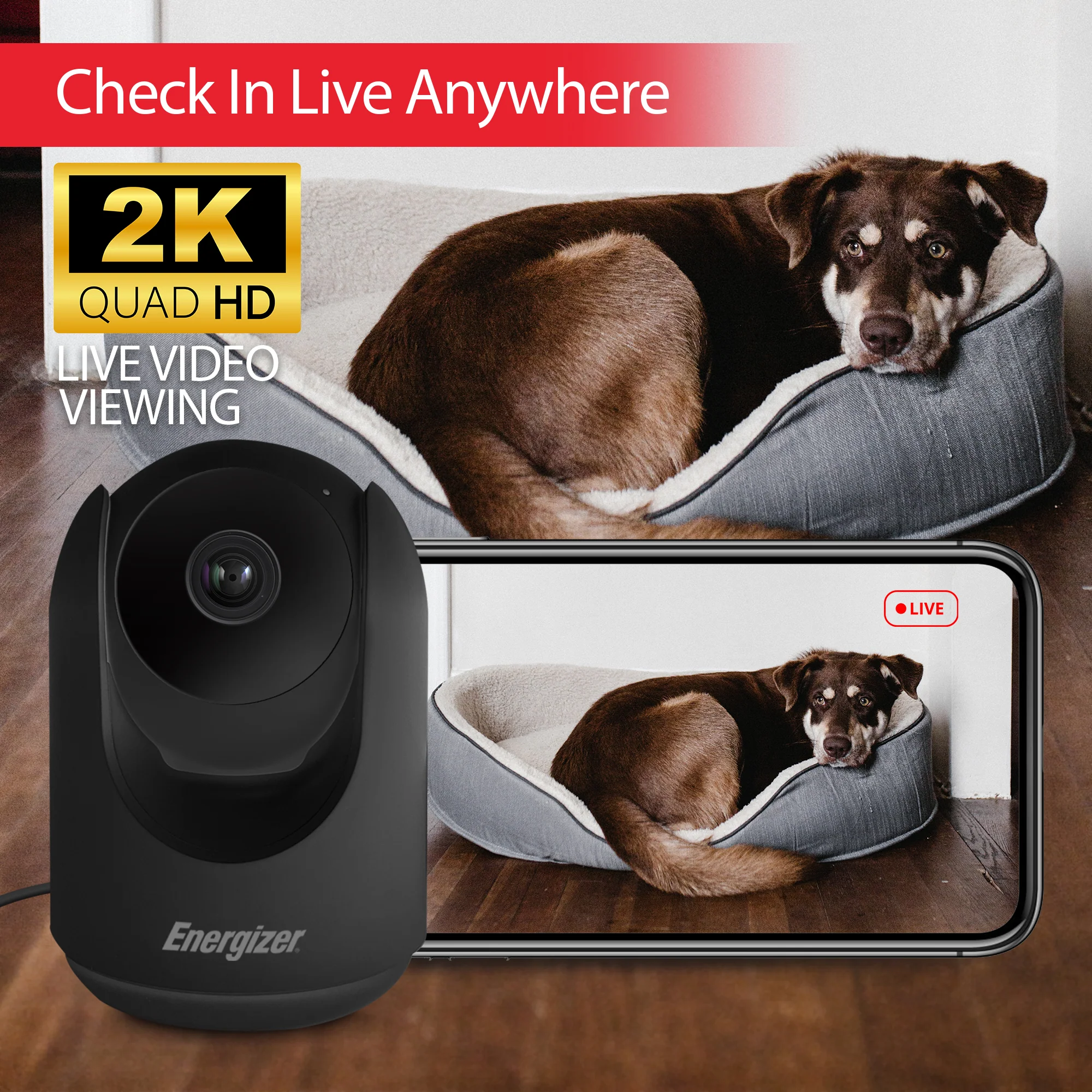 Smart 2K Indoor Pan & Tilt Wired Motion Tracking Camera - Image 4