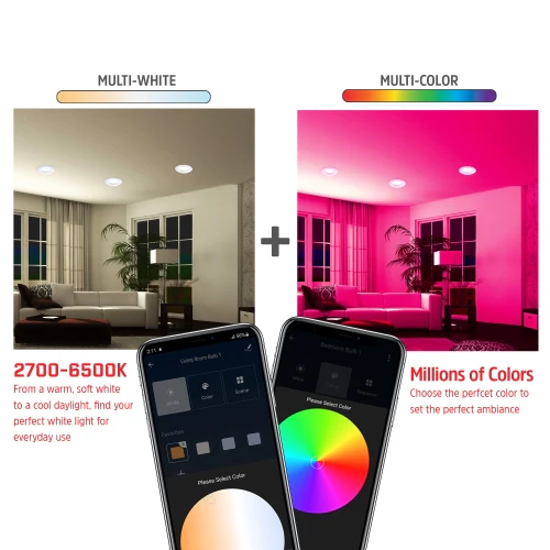 Smart 5/6in Multicolor Multi-white Downlight Light Bulb - Image 4