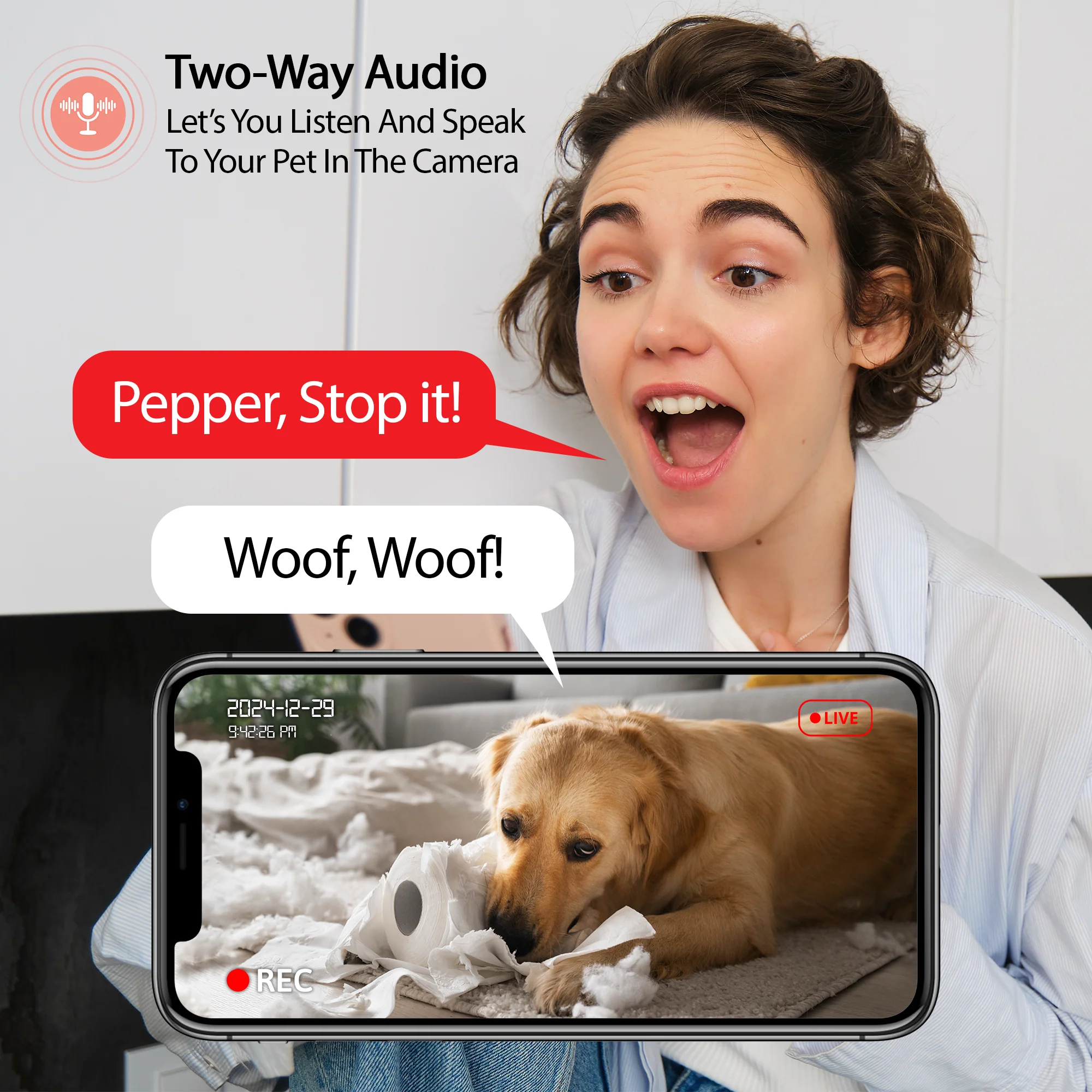 Smart 5GHz Wi-Fi 2K Video Camera Two-Way Audio Pet Feeder - Image 6