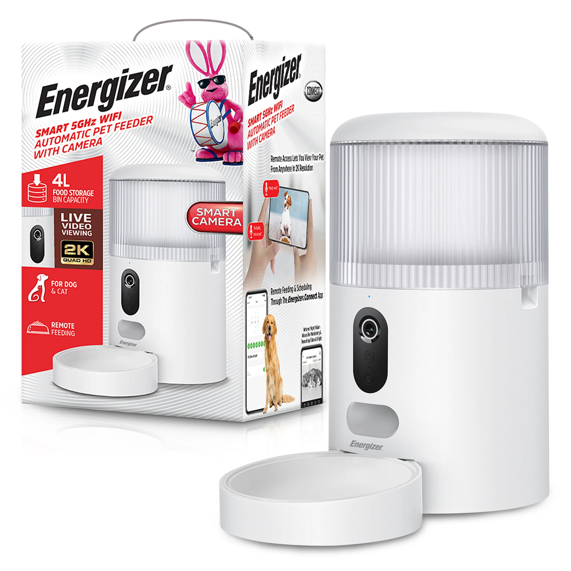 Smart 5GHz Wi-Fi 2K Video Camera Two-Way Audio Pet Feeder - Image 8